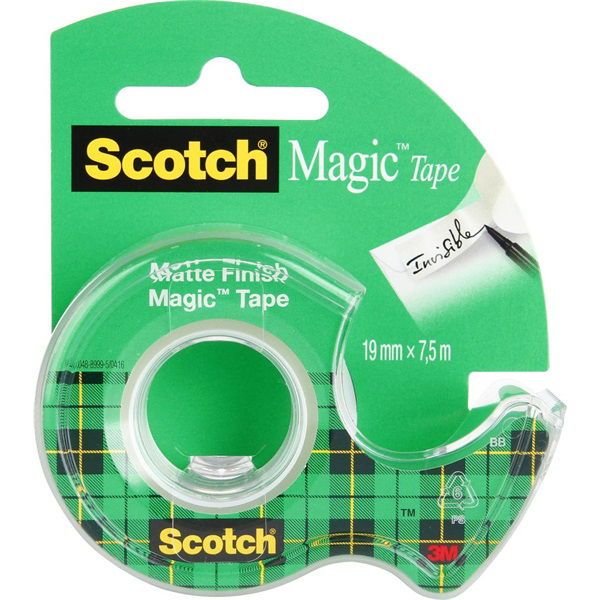 Ragasztószalag adagolón kézi 19mmx7,5 m Magic Tape 810 3M Scotch