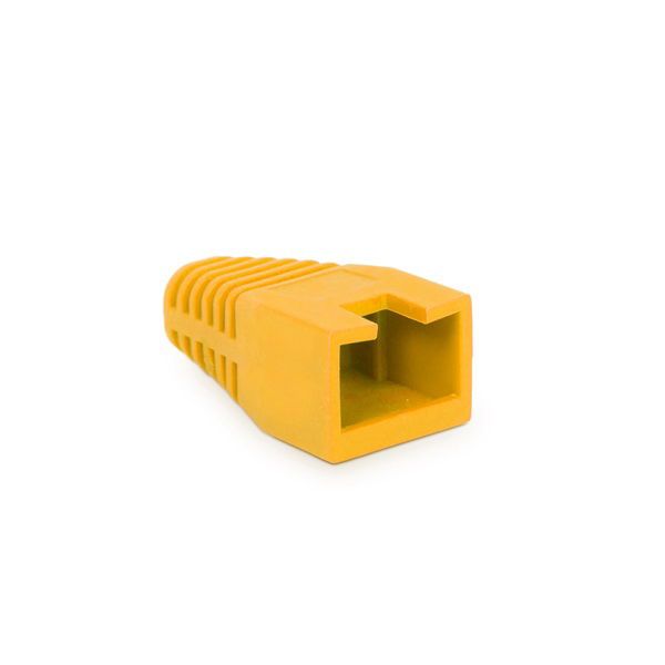 Rülstein 05287SA RJ45 8P8C moduláris dugókhoz sárga 100db &quot;sima&quot; törésgátló