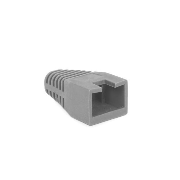 Rülstein 05287SZ RJ45 8P8C moduláris dugókhoz szürke 100db &quot;sima&quot; törésgátló