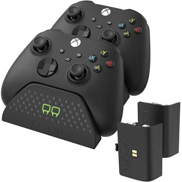 Venom VS2881 Xbox Series X &amp; S fekete dupla töltőállomás + 2 db akkumulátor