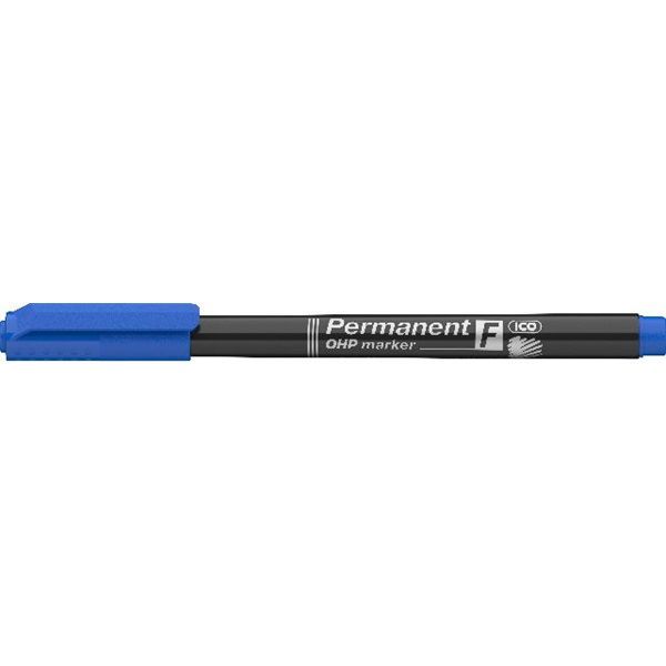 Alkoholos marker F, OHP Ico 10 db/doboz, kék