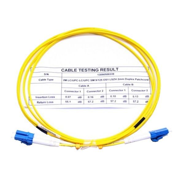 Optic 2m LC/UPC - LC/UPC SM 9/125 OS2 LSOH DLX Optikai Patch kábel