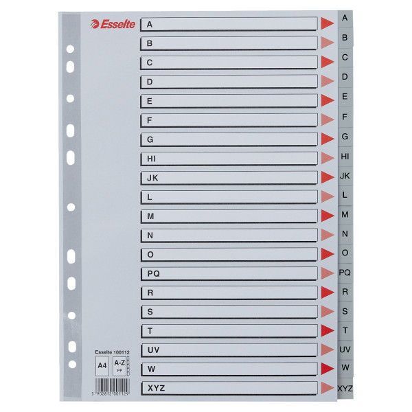 Esselte Műanyag regiszter A-Z, A4