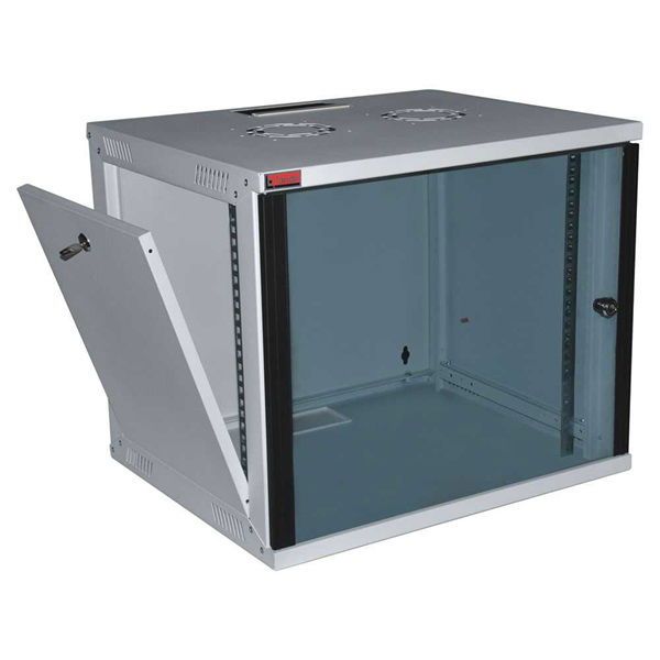 Lande LN-EUBOX12U5445-LG-1 EURObox 19&quot; 12U 540x450 szürke fali rack szekrény