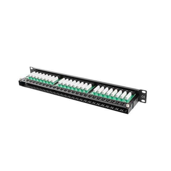Lanberg Patch panel 48 port 1U 19&quot; CAT.5e fekete