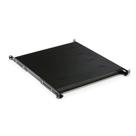 KELine 19&quot; 450mm perforált polc, 1U, terhelhetősége 80kg