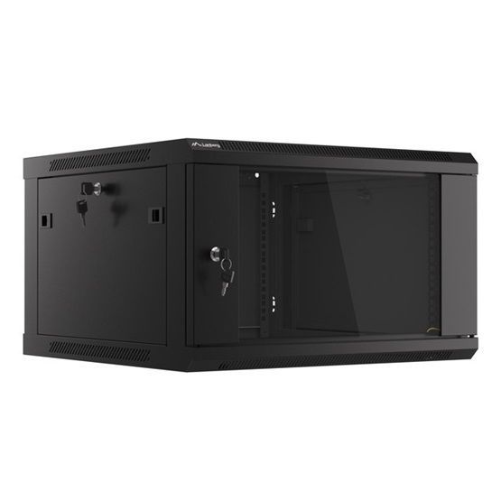 Lanberg 19&quot; 6U Falra szerelhető Rackszekrény Black