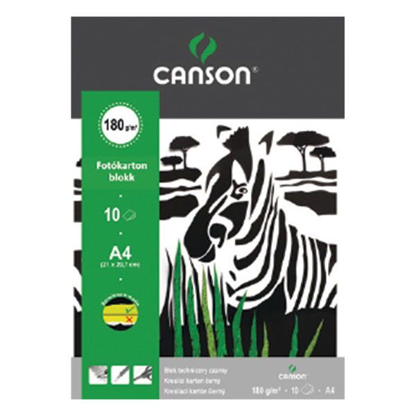 Canson Student A4 10ív fekete fotókarton blokk