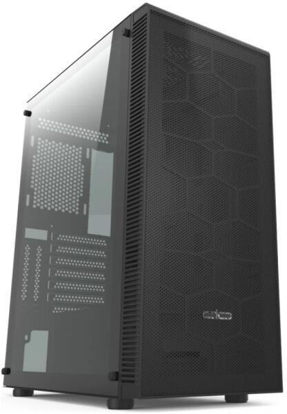AIO Zephyr Tempered Glass ATX fekete ház