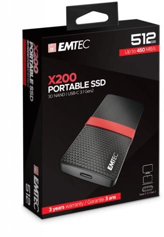 EMTEC X200 512GB USB3.2 külső SSD