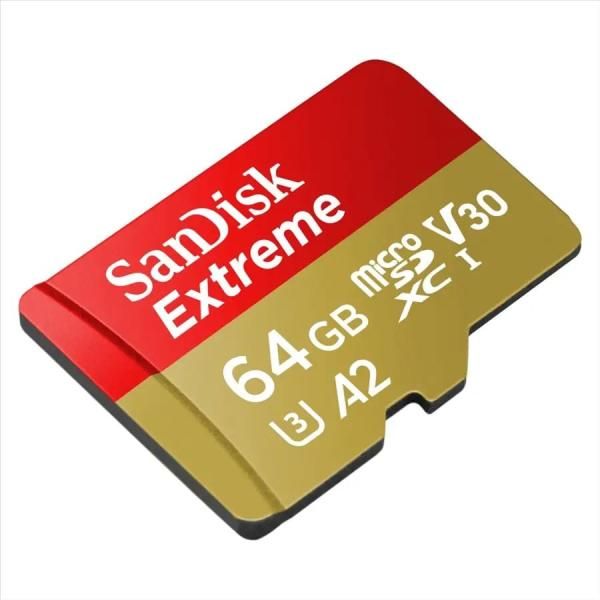Sandisk 64GB microSDXC Extreme UHS-I A2 C10 V30 + adapterrel Memóriakártya