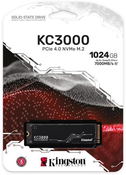 KINGSTON SSD 1TB M.2 PCIe 4.0 NVMe 1024GB SKC3000S/1024G SSD