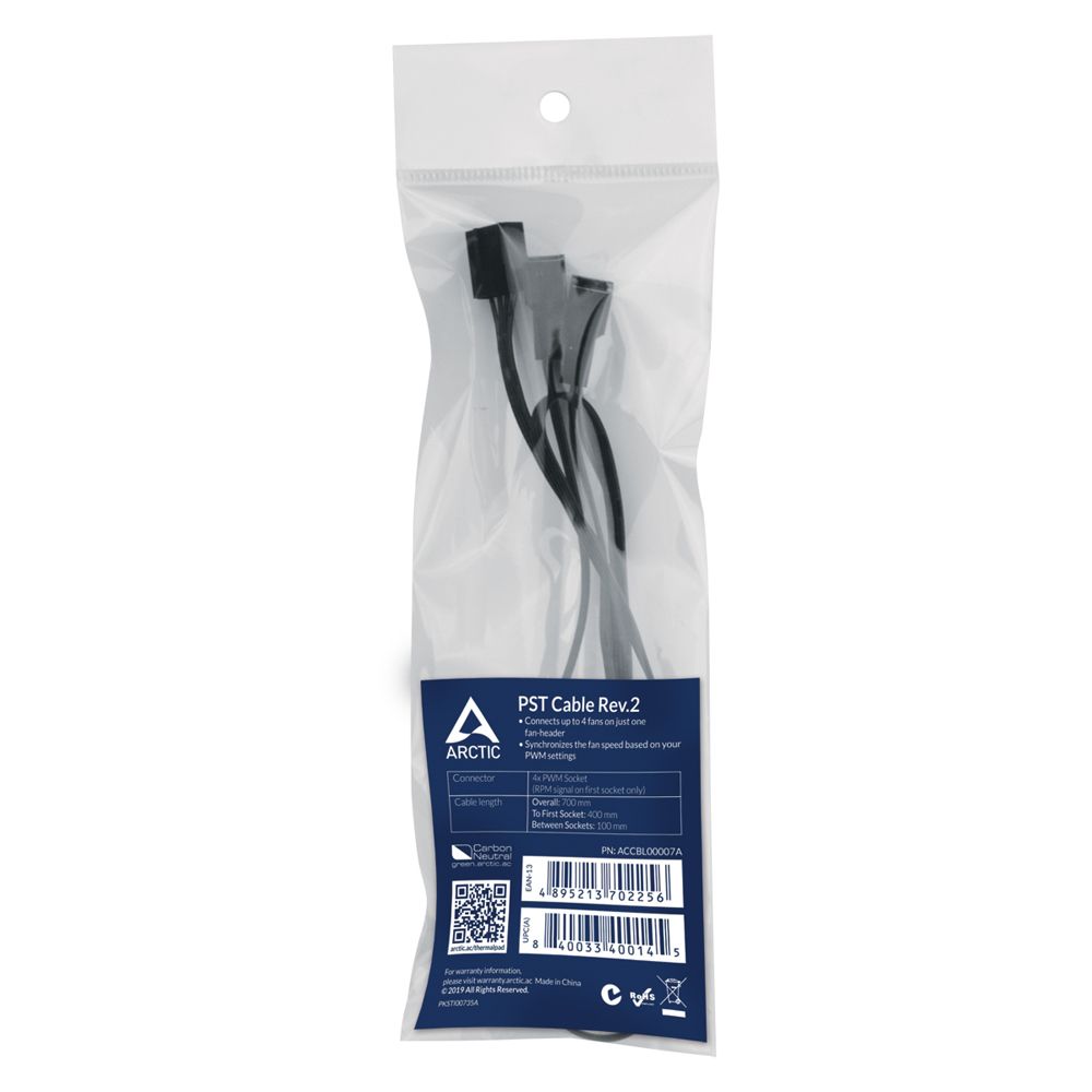 Arctic PST ACCBL00007A 4pin/4pin ventillátor tápkábel