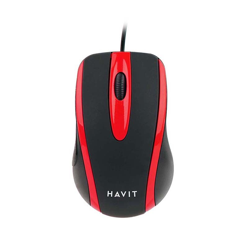 HAVIT MS753 PC USB egér fekete/piros