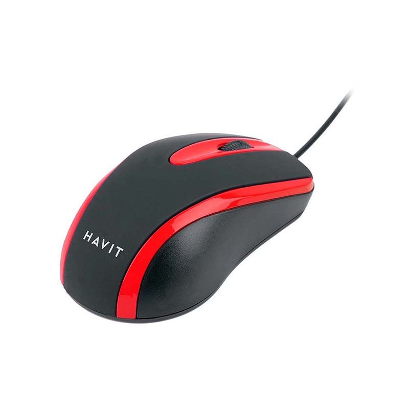 HAVIT MS753 PC USB egér fekete/piros