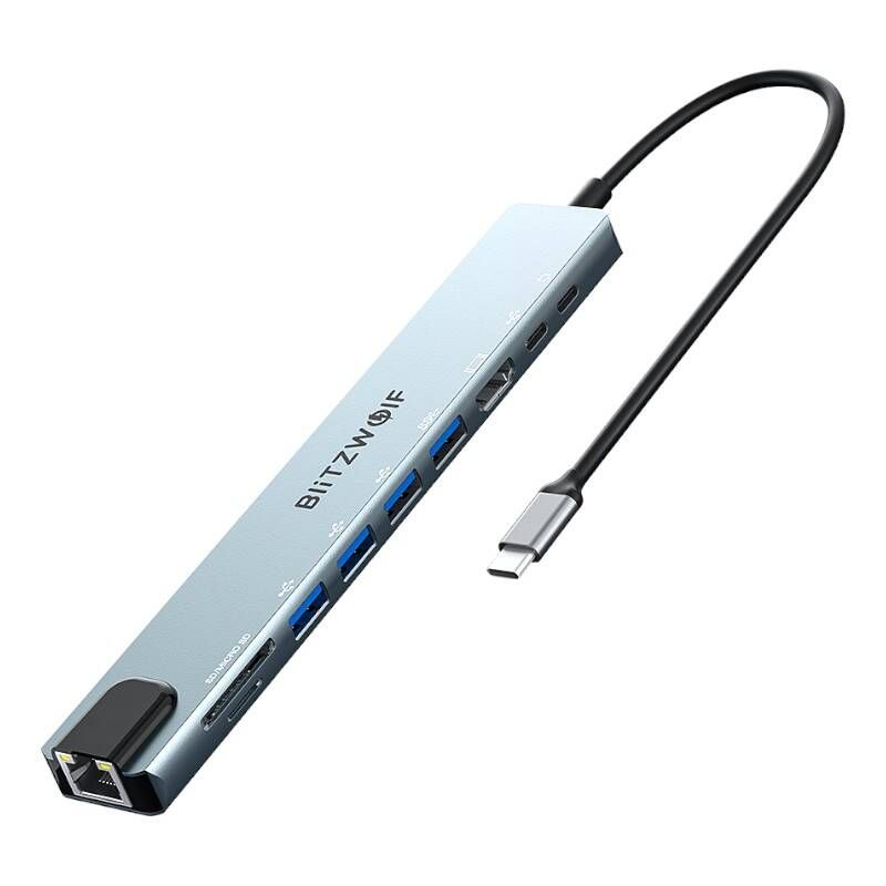 Blitzwolf BW-TH5 10in1 USB-C ezüst Dokkoló