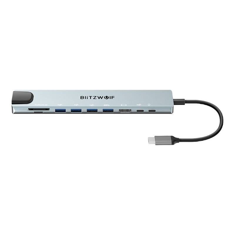 Blitzwolf BW-TH5 10in1 USB-C ezüst Dokkoló