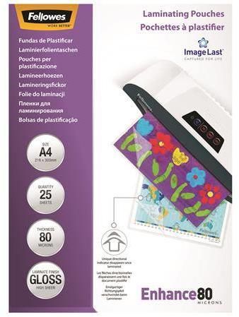 Fellowes A/4 fényes 80 mikron 25db Lamináló fólia
