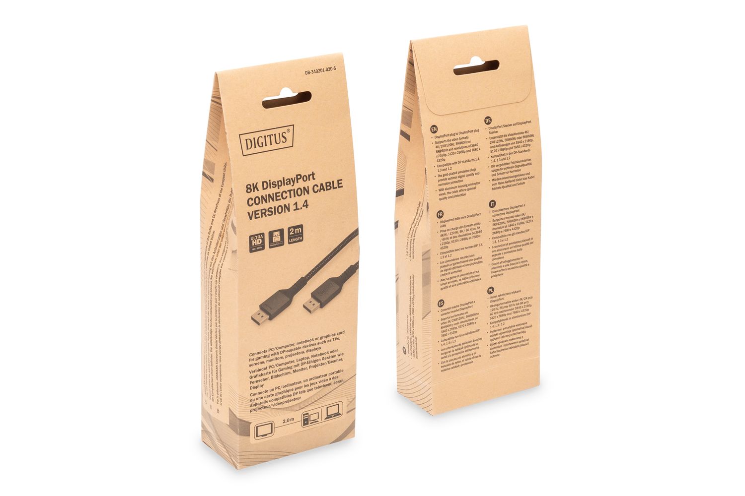 Digitus DB-340201-020-S 8K DisplayPort 2m kábel