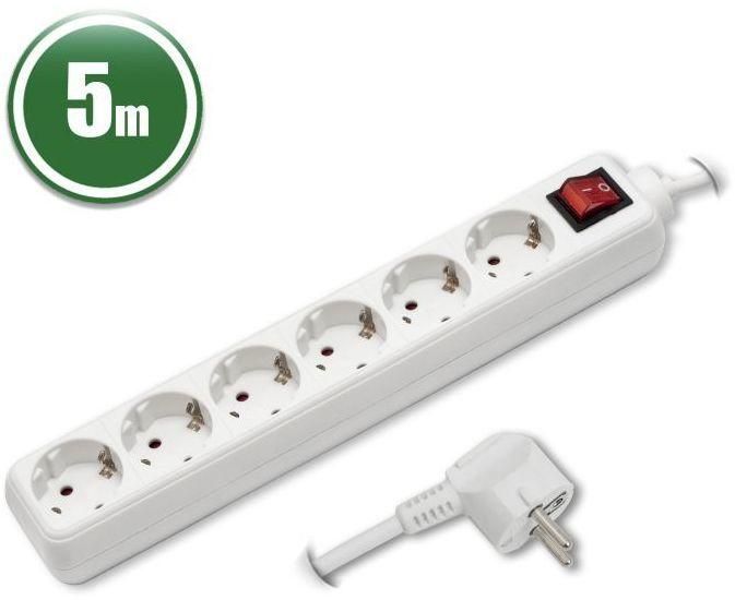 Delight 20232  6-os 5m kapcs. 220V Hálózati elosztó