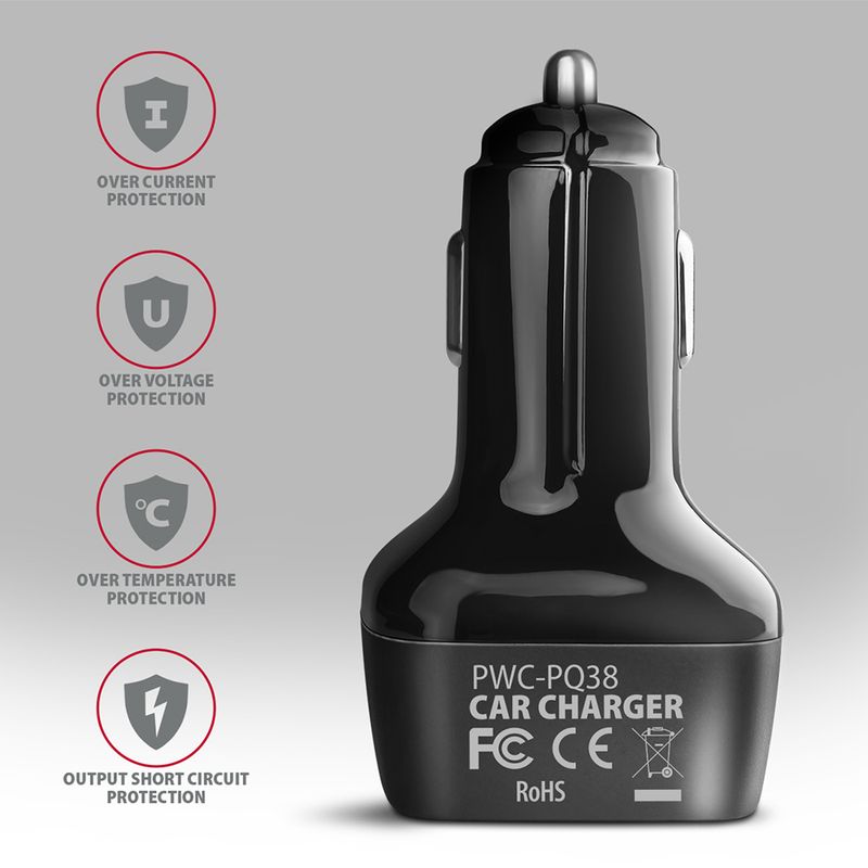 Axagon PWC-QC USB-A Autóstöltő
