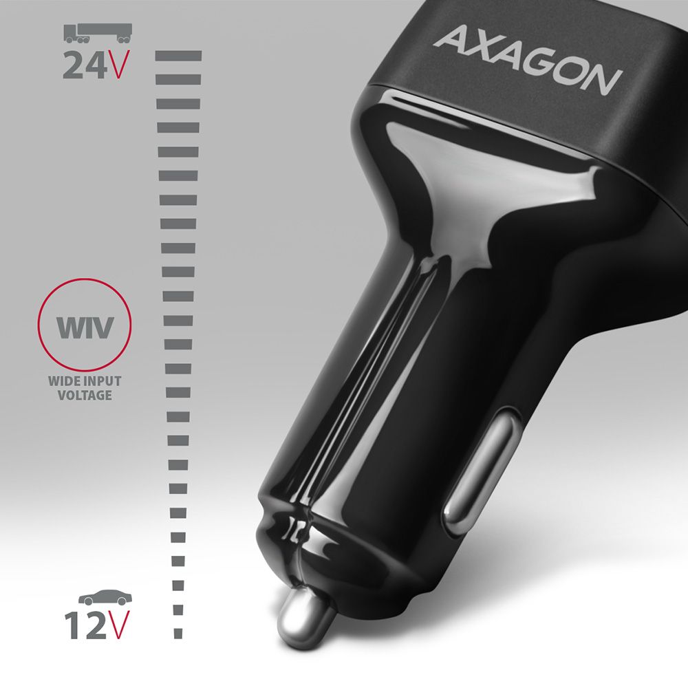 Axagon PWC-QC USB-A Autóstöltő