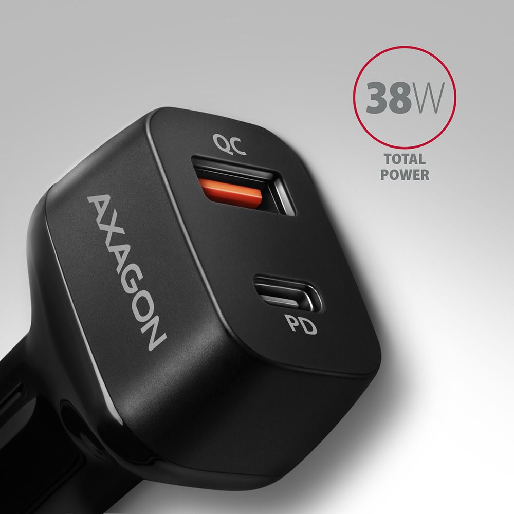 Axagon PWC-QC USB-A Autóstöltő