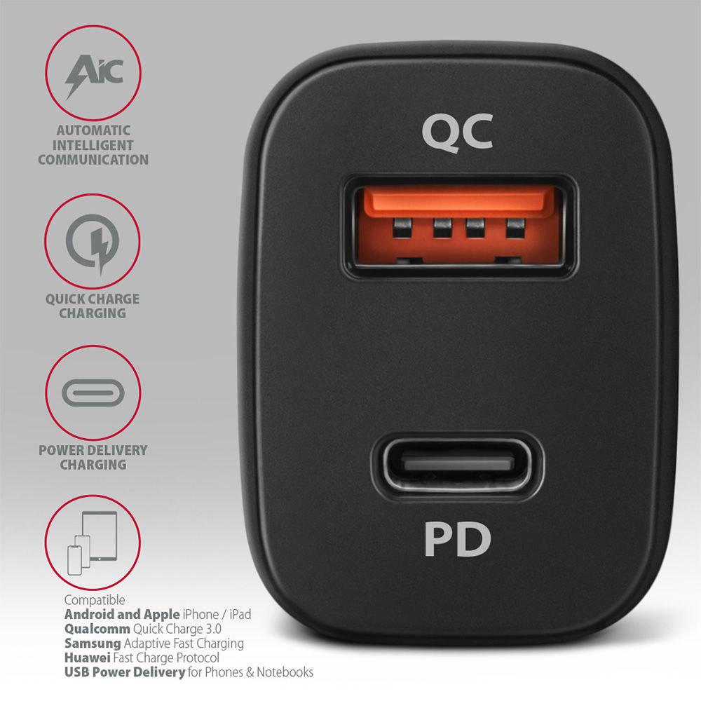 Axagon PWC-QC USB-A Autóstöltő