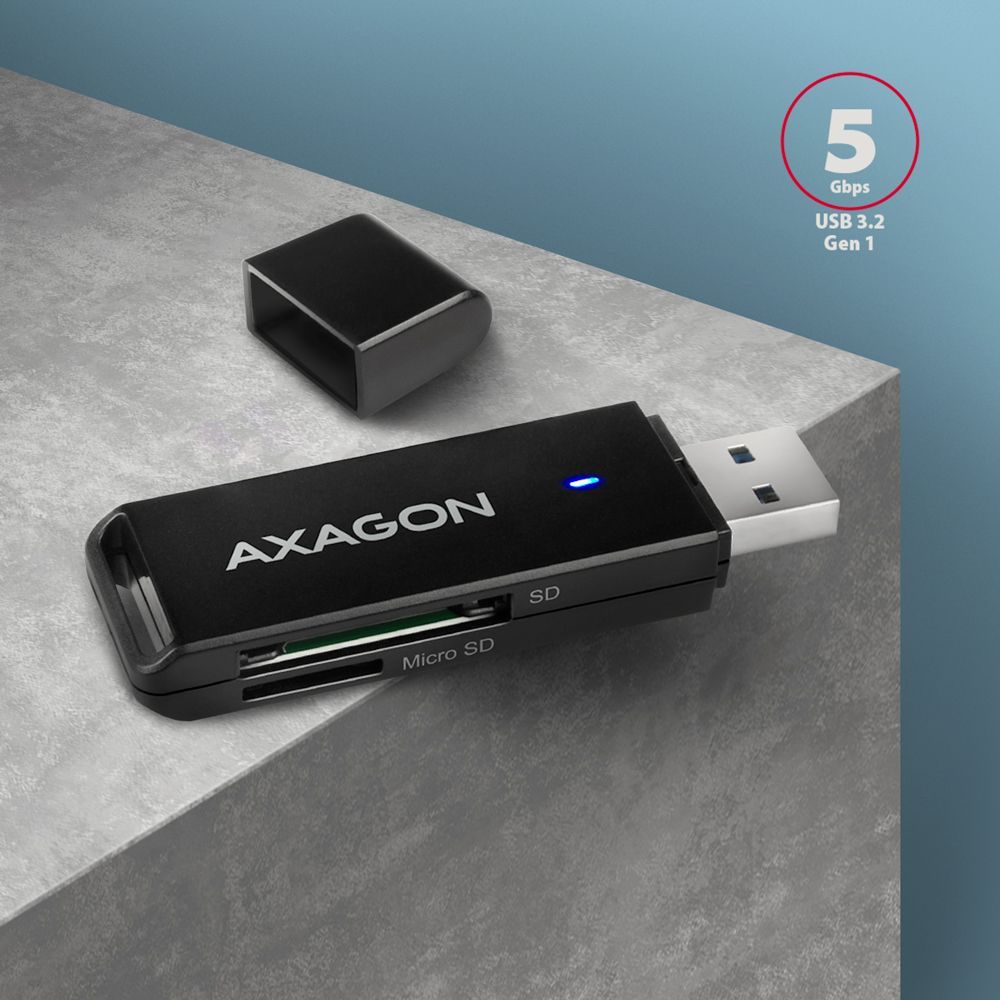 AXAGON CRE-S2N USB3.0 külső kártyaolvasó