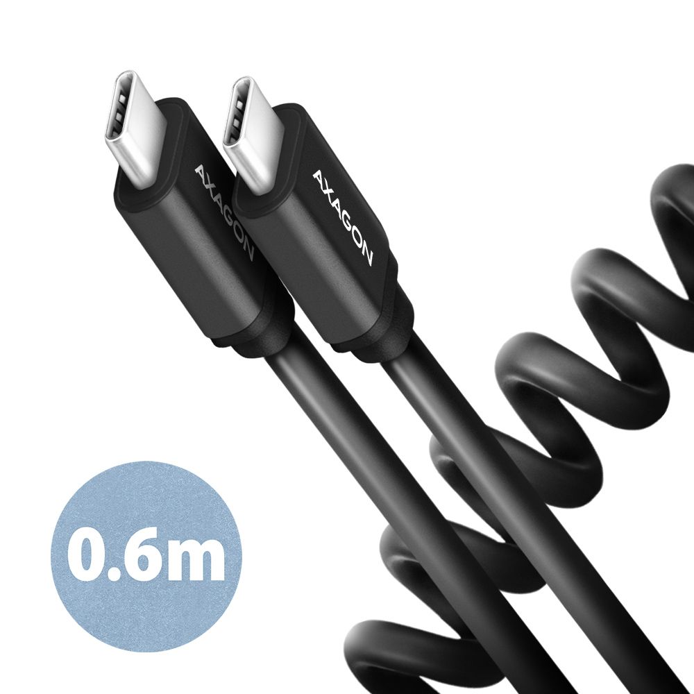 Axagon BUCM-CM10TB USB-C - USB-C 0,6m kábel (480Mb/s/3A/60W)
