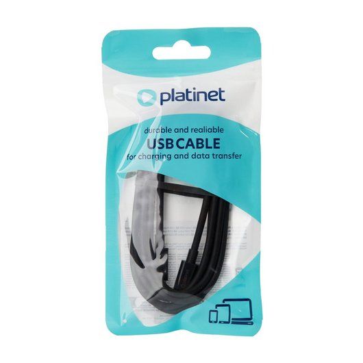 Platinet PSCCC1100TB USB-C - USB-C 1,5m fekete kábel (480Mb/s/3A/60W)