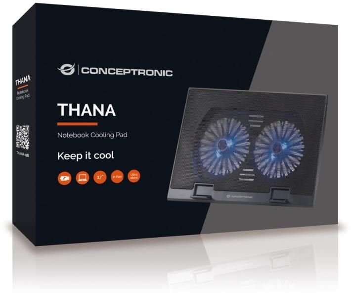 Conceptronic 17&quot;-ig THANA02B NB hűtőpad