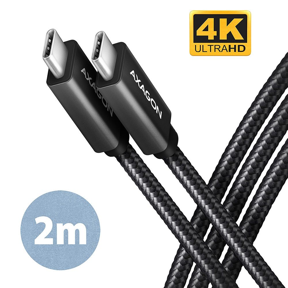 AXAGON BUCM32-CM20AB USB-C/USB-C 2m kábel USB3.2 Gen2x2 (20Gbps/5A/100W/4K60Hz)