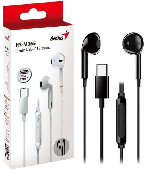 Genisu HS-M365 USB-C vezetékes fehér mikrofonos fülhallgató