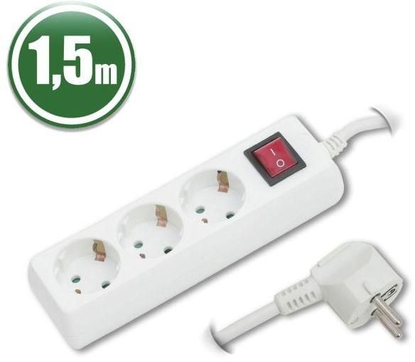 Delight 20221 3-as 1,5m kapcs. 220V Hálózati elosztó
