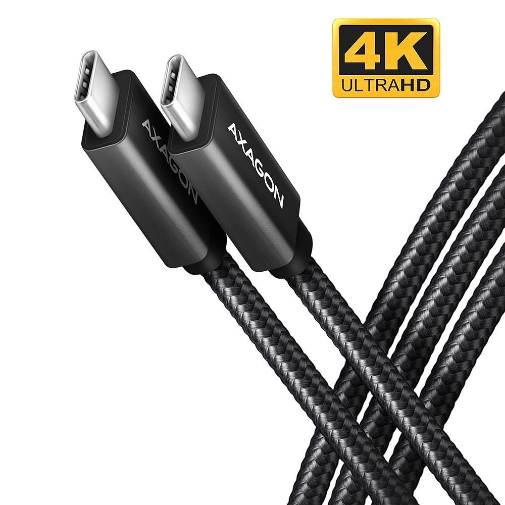 AXAGON BUCM32-CM05AB USB-C/USB-C 0,5m kábel USB3.2 Gen2x2 (20Gbps/5A/100W/4K60Hz)
