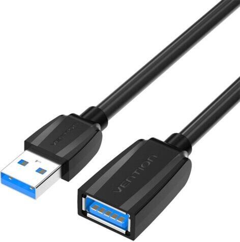 Vention USB 3.0, (hosszabbító, fekete), 2m, kábel