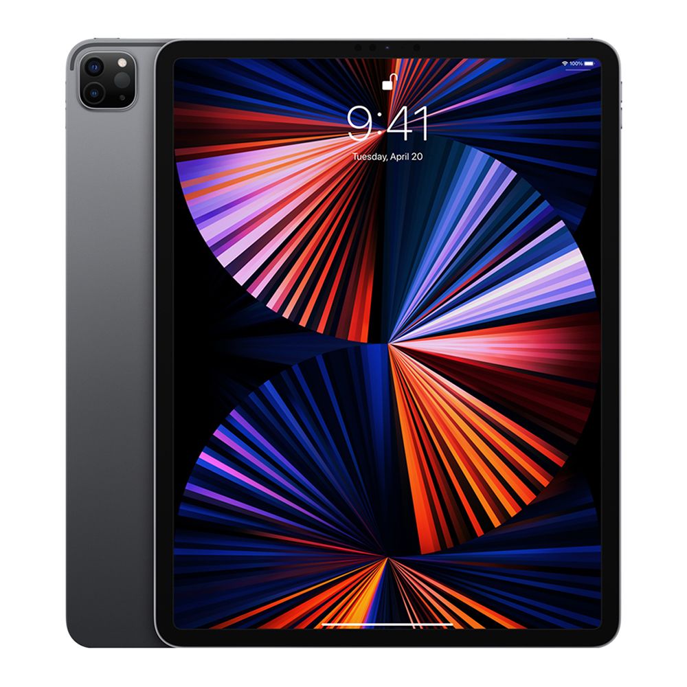Apple iPad Pro 12.9-inch 5th Gen Wi-Fi+Cellular Space Gray; 256GB;USB-C/USB-C Cable, batteryCARE+