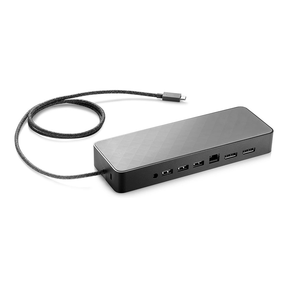 HP USB-C Universal Dock; + 120W adaptér;1x USB-C, 1x USB 3.0, 3x USB 2.0, 2x DisplayPort, 1x RJ45, 1x Jack 3.5mm