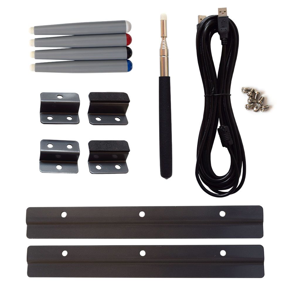 Náhradná sada k interaktívnej tabuli Eliteboard;4 perá, USB kábel, ukazovadlo, montážna sada