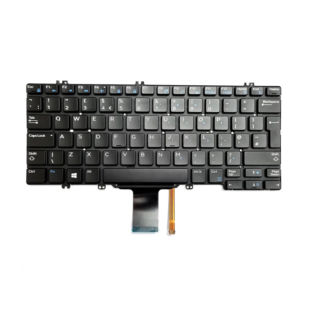Keyboard Dell Latitude 7280/7290/7380/7390/5280;backlit, big enter, P/N JF8W7
