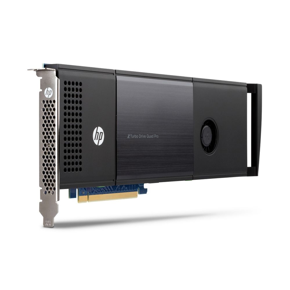HP Z Turbo Drive Quad Pro Card; 4x M.2 PCIe SSD modules;USED