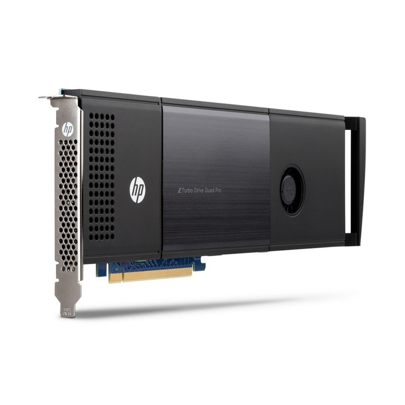 HP Z Turbo Drive Quad Pro Card; 4x M.2 PCIe SSD modules;USED