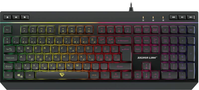 Silverline KB942 RGB fekete gamer billentyűzet