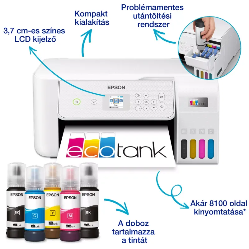 Epson EcoTank L3286 MFP tintatartályos nyomtató