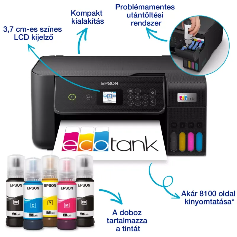 Epson EcoTank L3280 MFP tintatartályos nyomtató