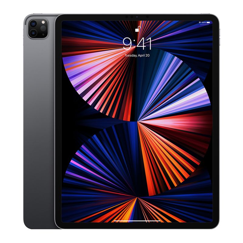 Apple iPad Pro 12.9-inch 5th Gen Wi-Fi+Cellular Space Gray; 256GB;USB-C/USB-C Cable, batteryCARE+
