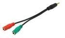Equip 147943 sztereo jack 3,5mm 2x 3pin anya -&gt; 1x 4pin apa