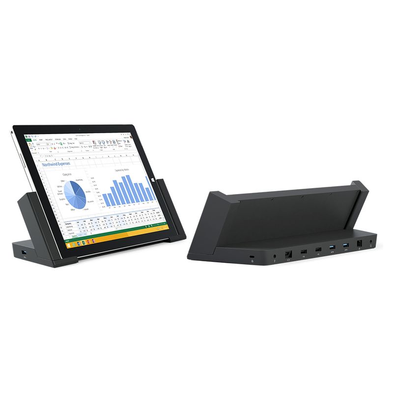 Microsoft Surface Pro 3 Docking Station; + adaptér;3xUSB 3.0, 2xUSB 2.0, Mini DisplayPort, RJ45, Jack 3.5mm