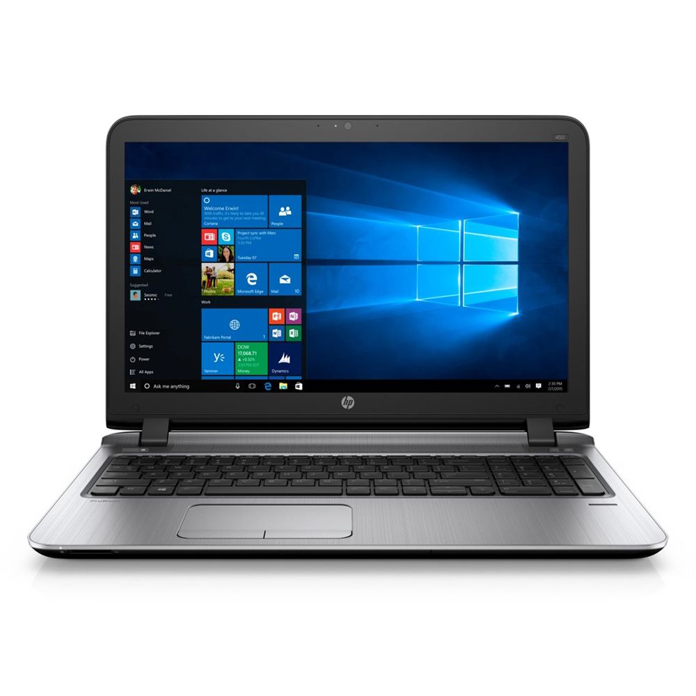 HP ProBook 450 G3; Core i5 6200U 2.3GHz/8GB RAM/512GB M.2 SSD/batteryCARE+;DVD-RW/WiFi/BT/FP/WWAN/webcam/15.6 HD (1366x768)/num/Win 10 Pro 64-bit